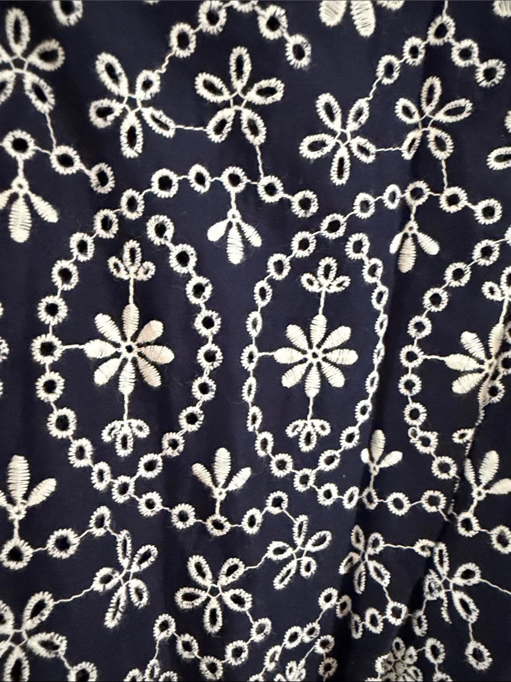 Kate Spade Shore Thing Eyelet Wrap Dress Navy White Cotton Size 0 NWOT